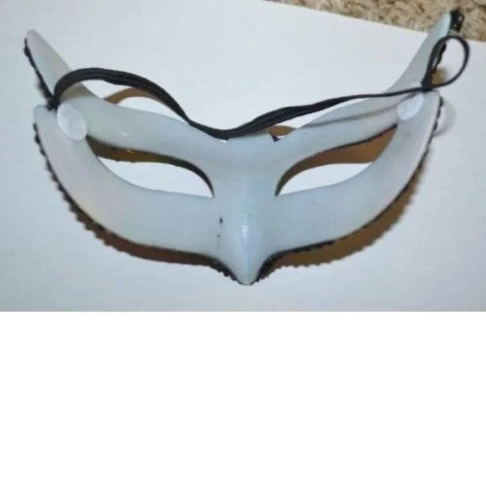 Masquerade Mask Halloween Mardi Gras Black Multi Color Plastic Eye Mask Party